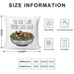 Simpsons Salad Soft Short Plush Fabric Throw Pillow