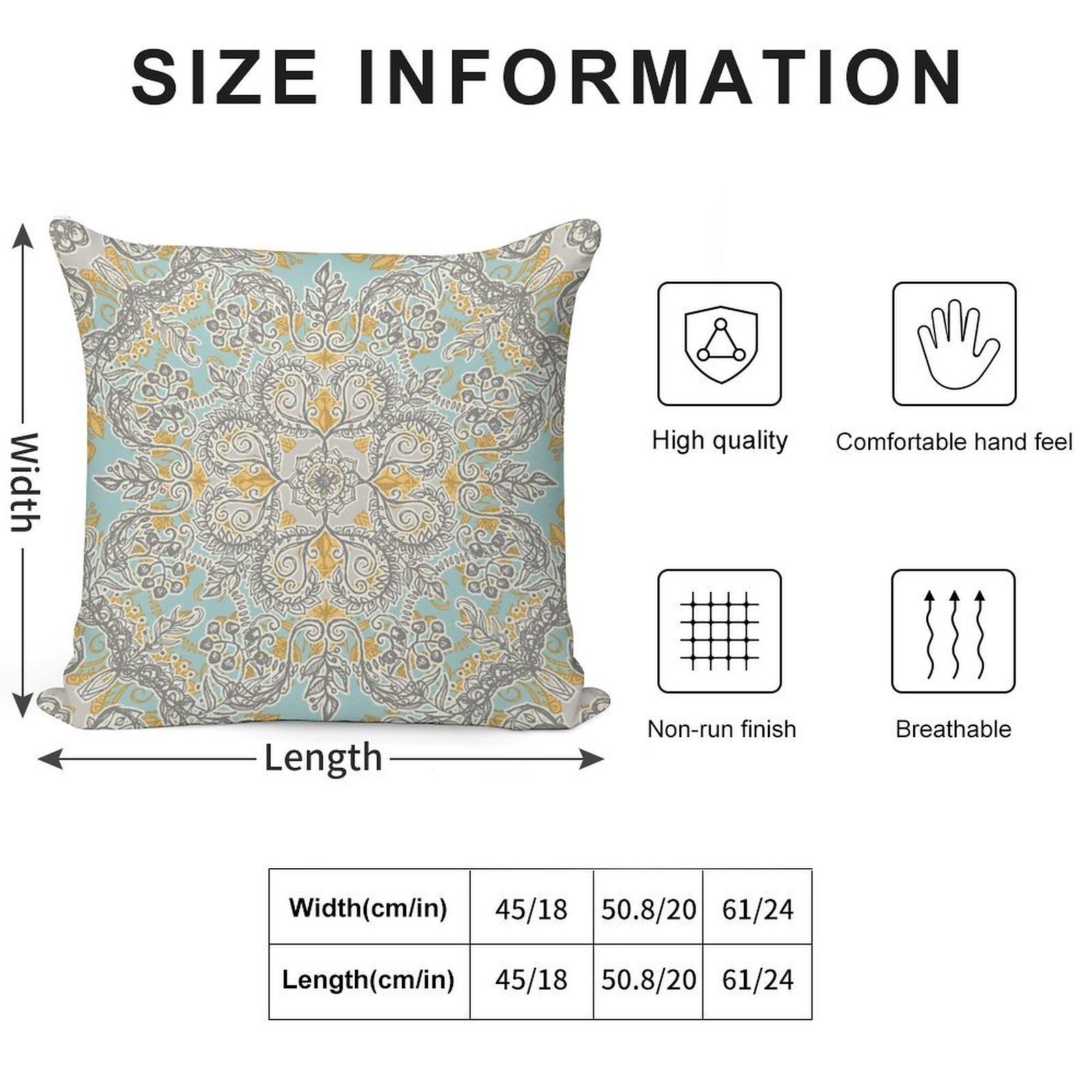 Gypsy Floral in Soft Neutrals, Grey & Yellow on Sage Soft Easy Maintenance Throw Pillow