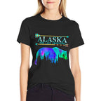 Alaska State Pride Alaska Northern Lights Alaskan Bear  Odor-resistant T-Shirt
