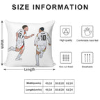 Florian Wirtz & Jamal Musiala Germany Celebration Soft Ultra-Soft Texture Throw Pillow
