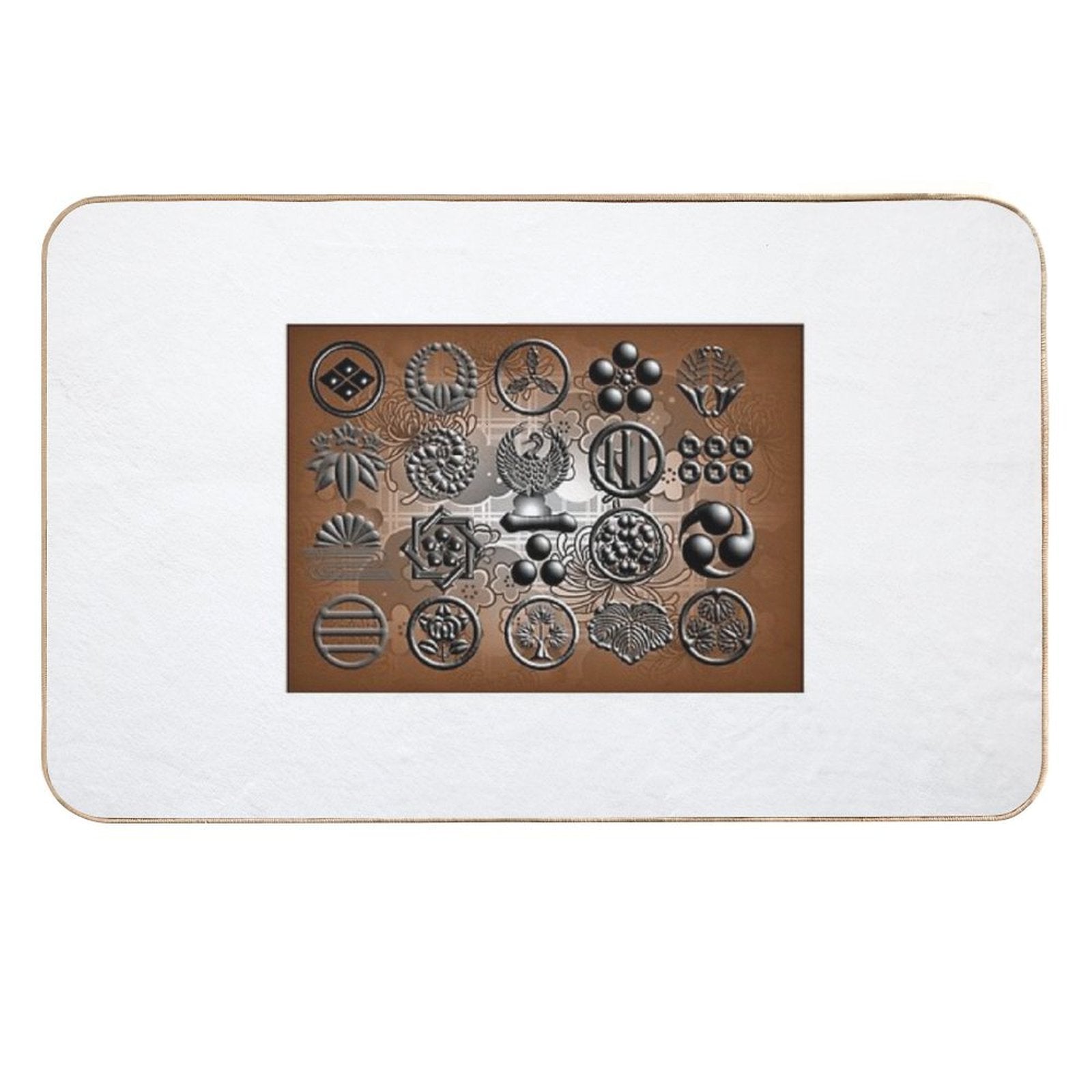 Emblem of  Samurai  Pet-Safe Bath Mat