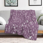 Purple Salem Witch Easy Care Throw Blanket