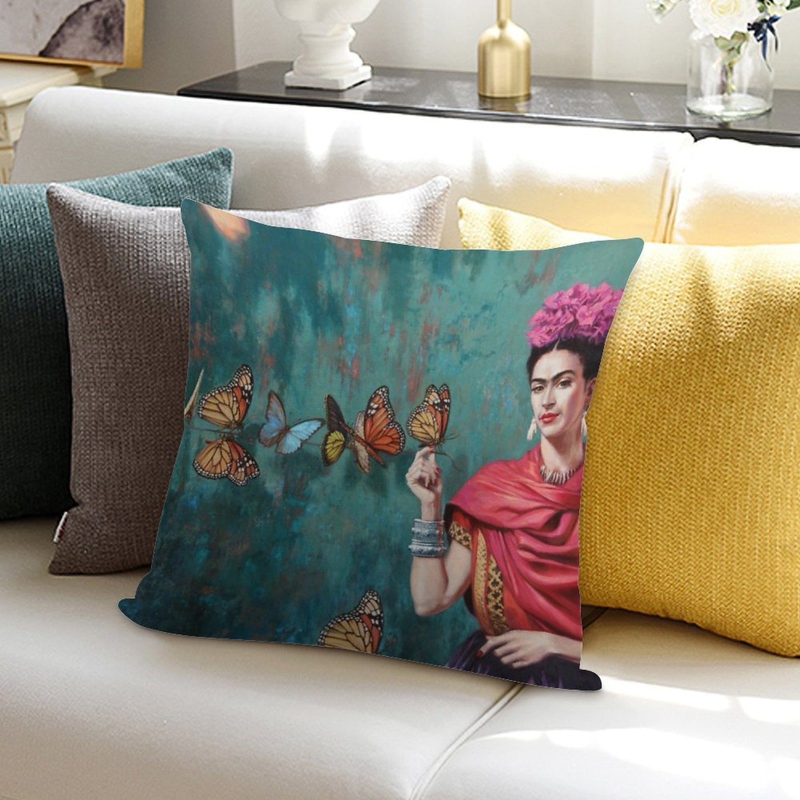 Magical Butterfly Soft Washable Throw Pillow