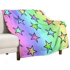 Colorful Star Pattern Compact Throw Blanket