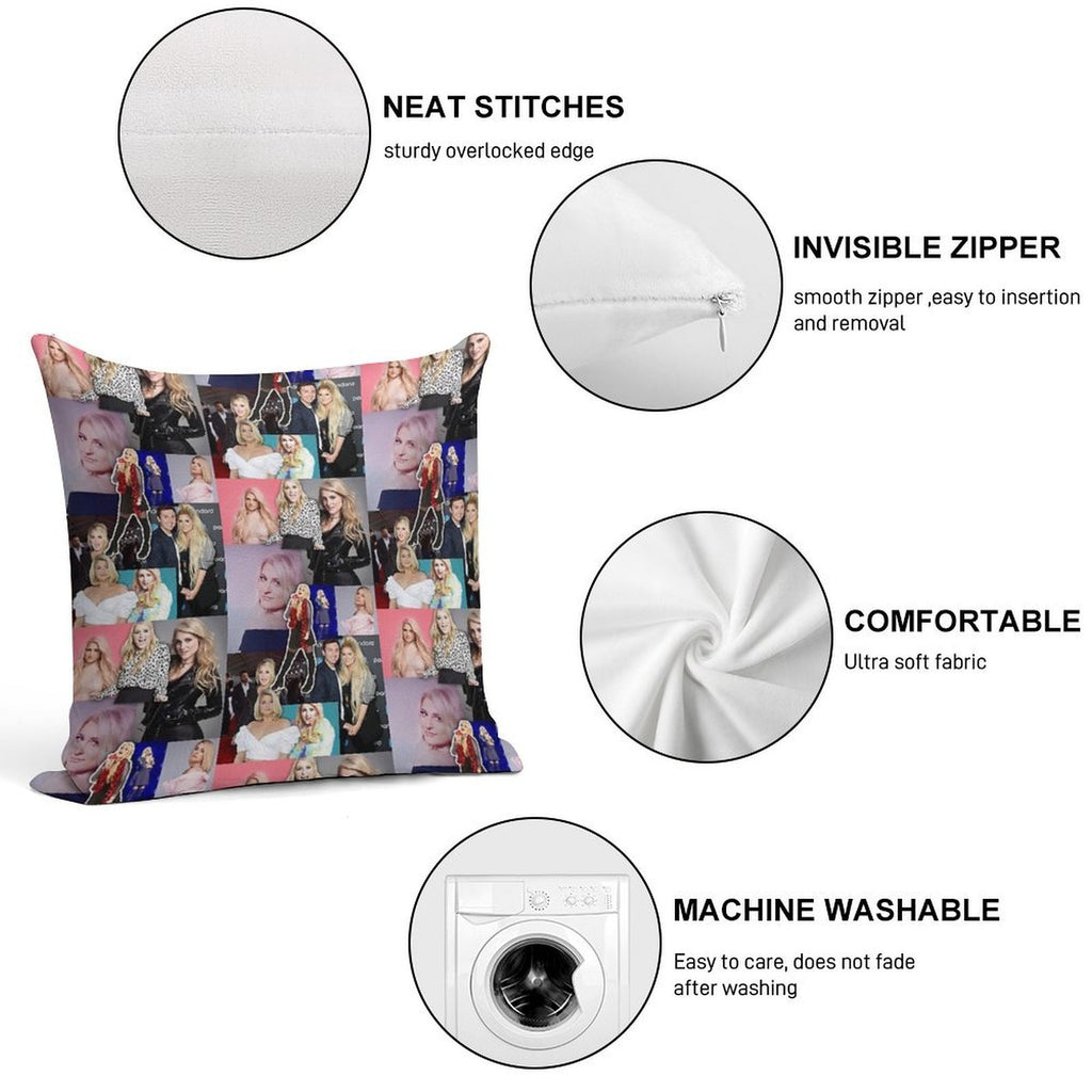 Meghan Trainor Soft Easy Maintenance Throw Pillow
