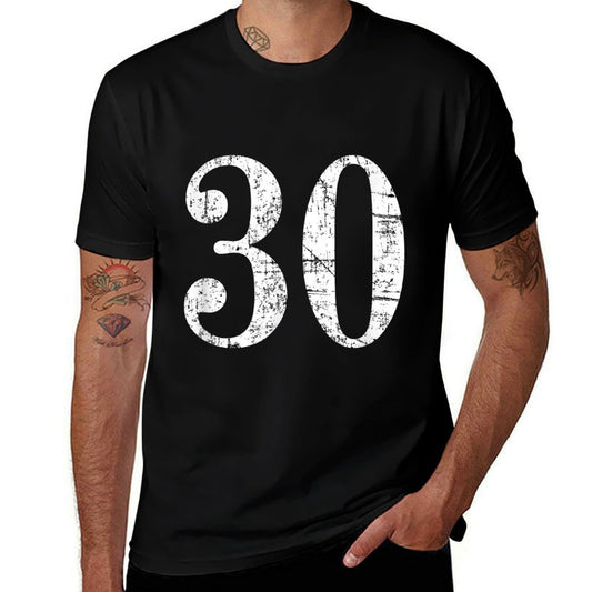 30 Years (Antique White) 30th Birthday  Tagless Design T-Shirt