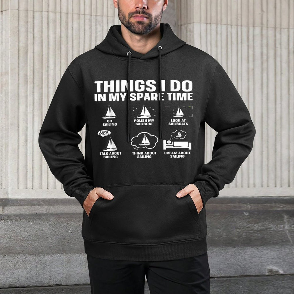Funny Sailing Art for Men Women Sailing Lover Sail Boat Pilling-Resistant Hoodie