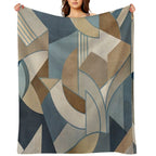 Vibrant Geometric Design Easy Care Throw Blanket