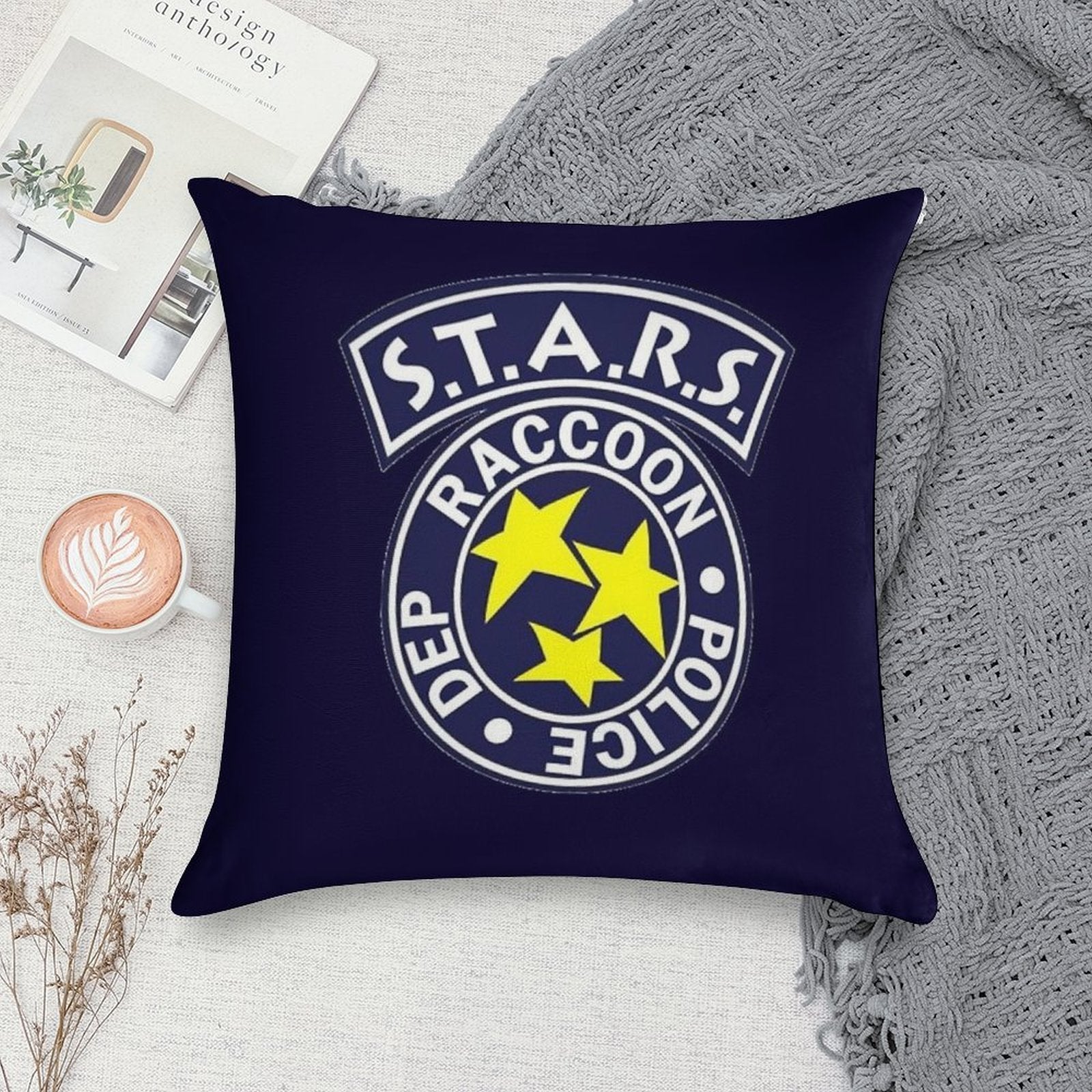 Resident Evil Racoon City Police Soft Washable Throw Pillow