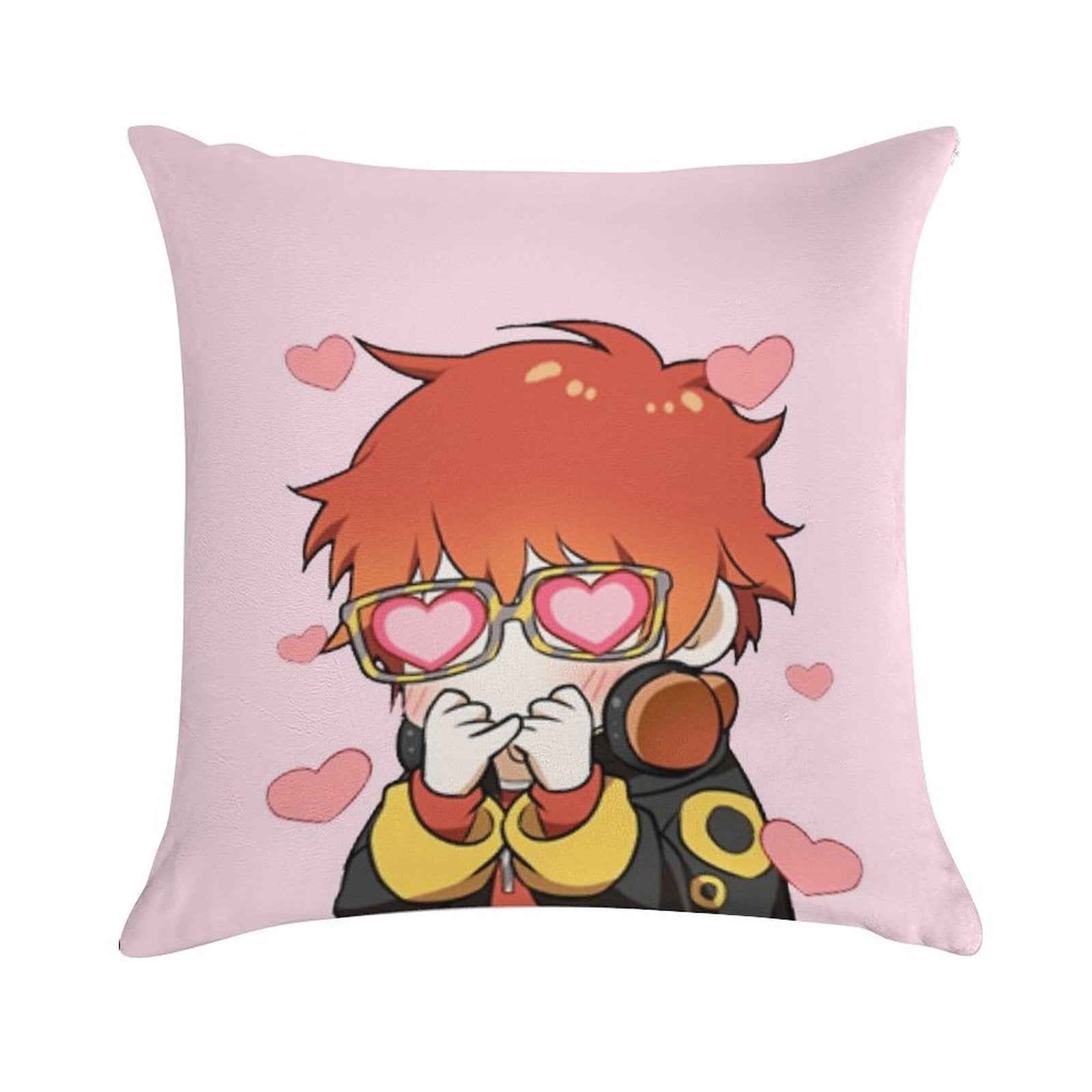 Mystic Messenger 707 Emoticon (+ Larger Design) Soft Style Accent Throw Pillow