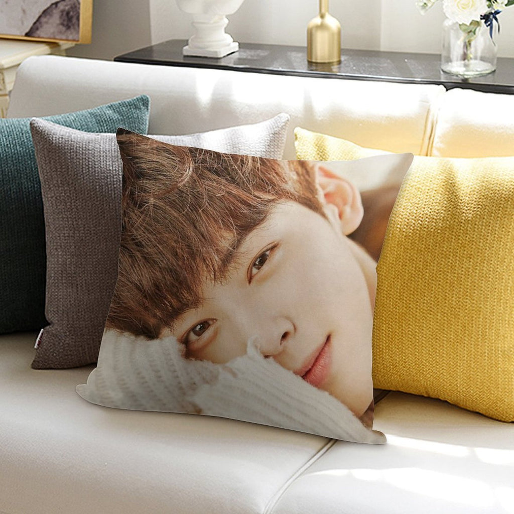 Cha Eunwoo Soft Durable Construction Throw Pillow