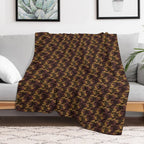 Houndstooth Brown Luxurious Pattern Anti-pilling Throw Blanket