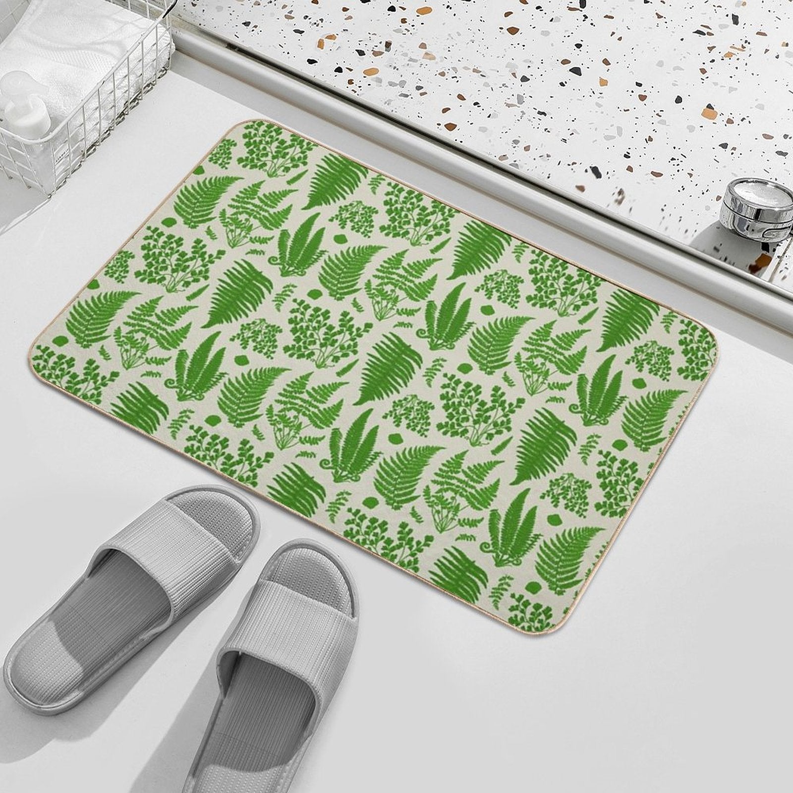 Vintage Fern Botanical  Long-Lasting Bath Mat