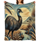 Emu Art #12  Emu Lovers Shrink-resistant Throw Blanket
