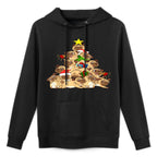 Pug Dogs Tree Christmas Sweater Xmas Pet Animal Dog Gifts for Men Women Kids Pilling-Resistant Hoodie