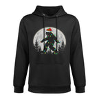 Santa Bigfoot Christmas Lights Rock Funny Sasquatch Believe Machine Washable Hoodie