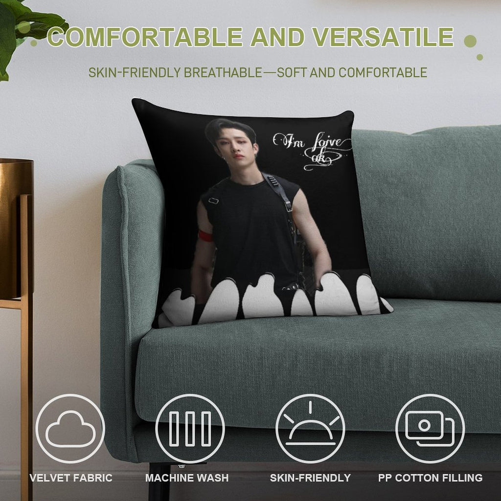 Bangchan  I'm Foive Soft Durable Construction Throw Pillow