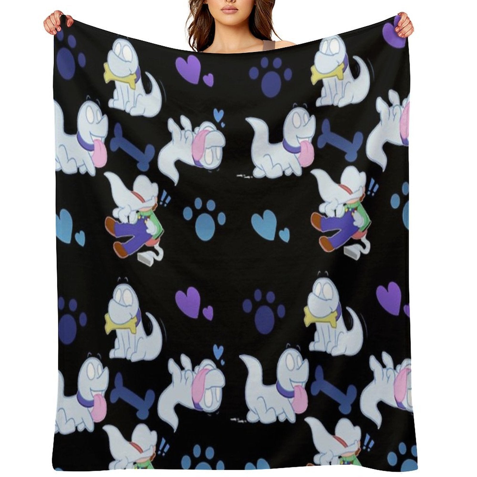 Polterpup Pattern Wrinkle-free Throw Blanket