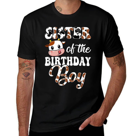 Sister Of The Birthday Boy Cow Farm 1St Birthday Boy  Wrinkle-resistant T-Shirt
