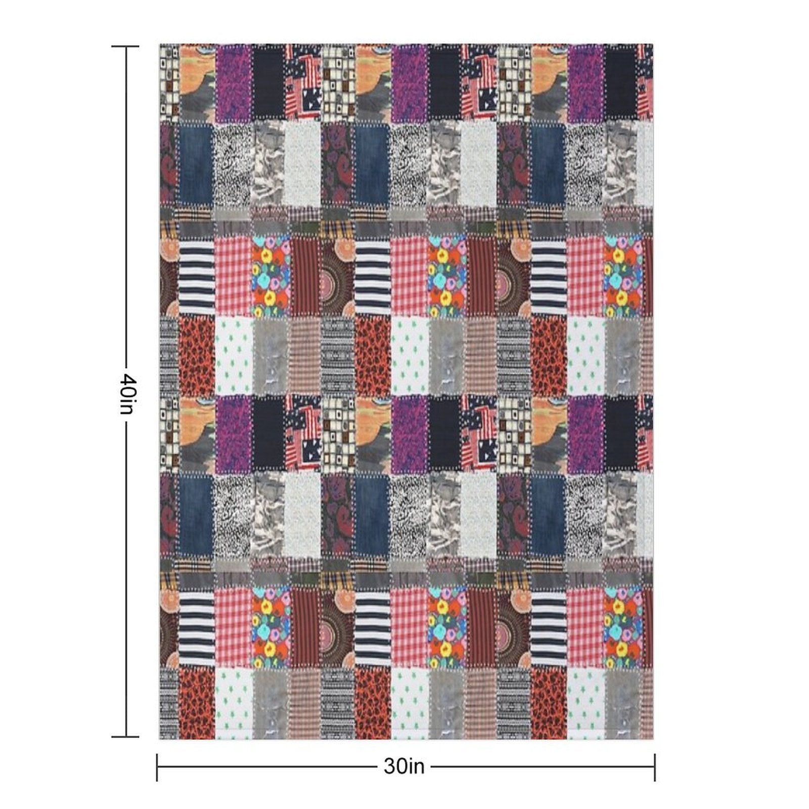 Patchwork Fabrics Premium Throw Blanket