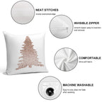Sparkling Rose Gold Christmas Tree Soft Ultra-Soft Texture Throw Pillow