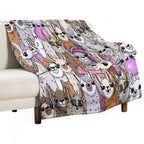 Llama Llama Party Selfie Premium Throw Blanket