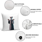 Terrifier Art The Clown Sunglasses Soft Shrink-Resistant Throw Pillow