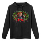 Chucky Christmas Wreath Friends Til The End Medium-Weight Fabric Hoodie