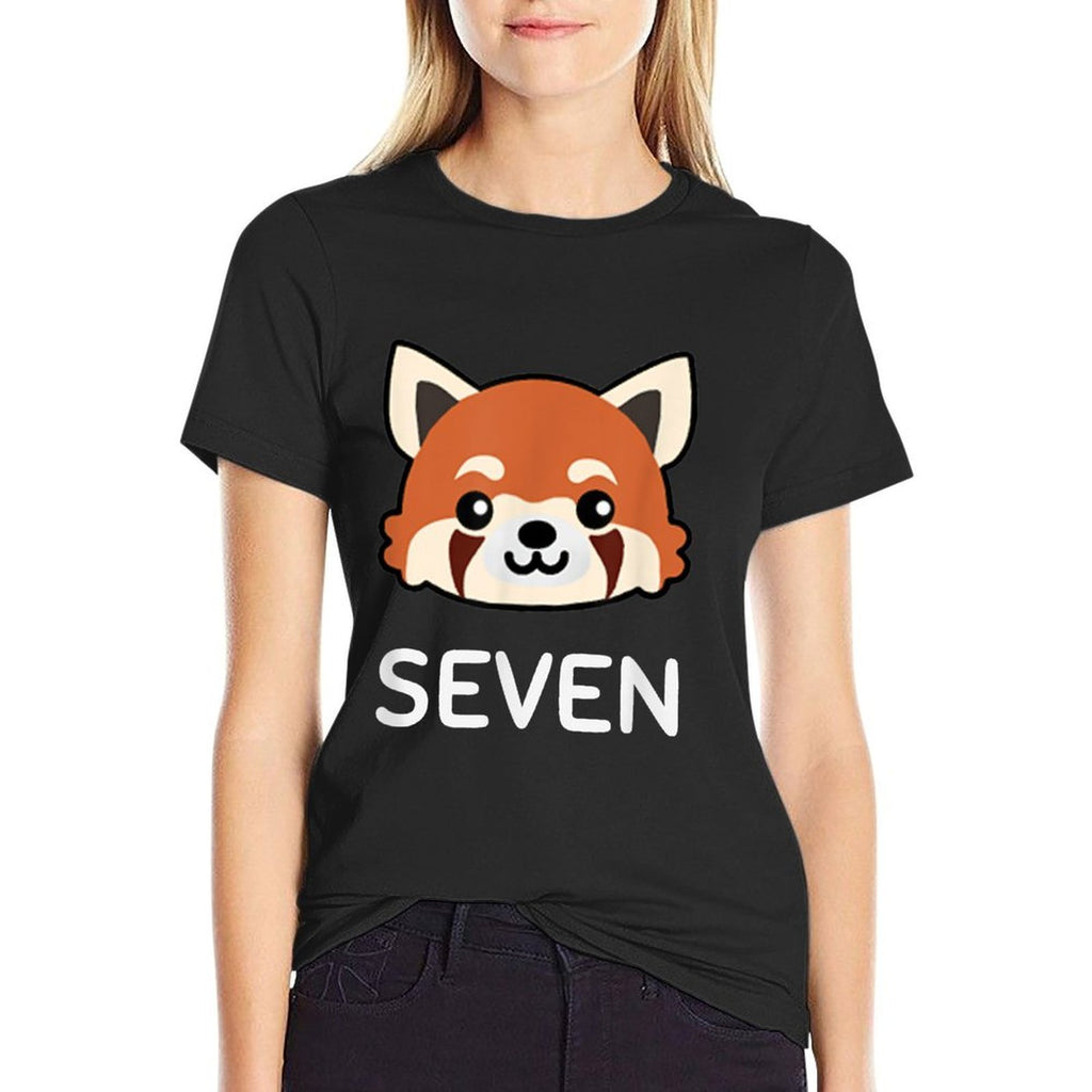 Red Panda Birthday, Seven Year Old Kid Birthday Gift  Breathable T-Shirt