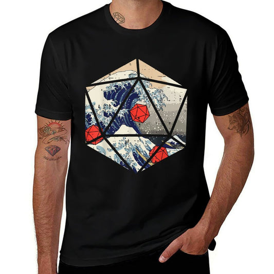 RPG Japanese Great Wave Gamer Men Boys Kids  Tagless Design T-Shirt