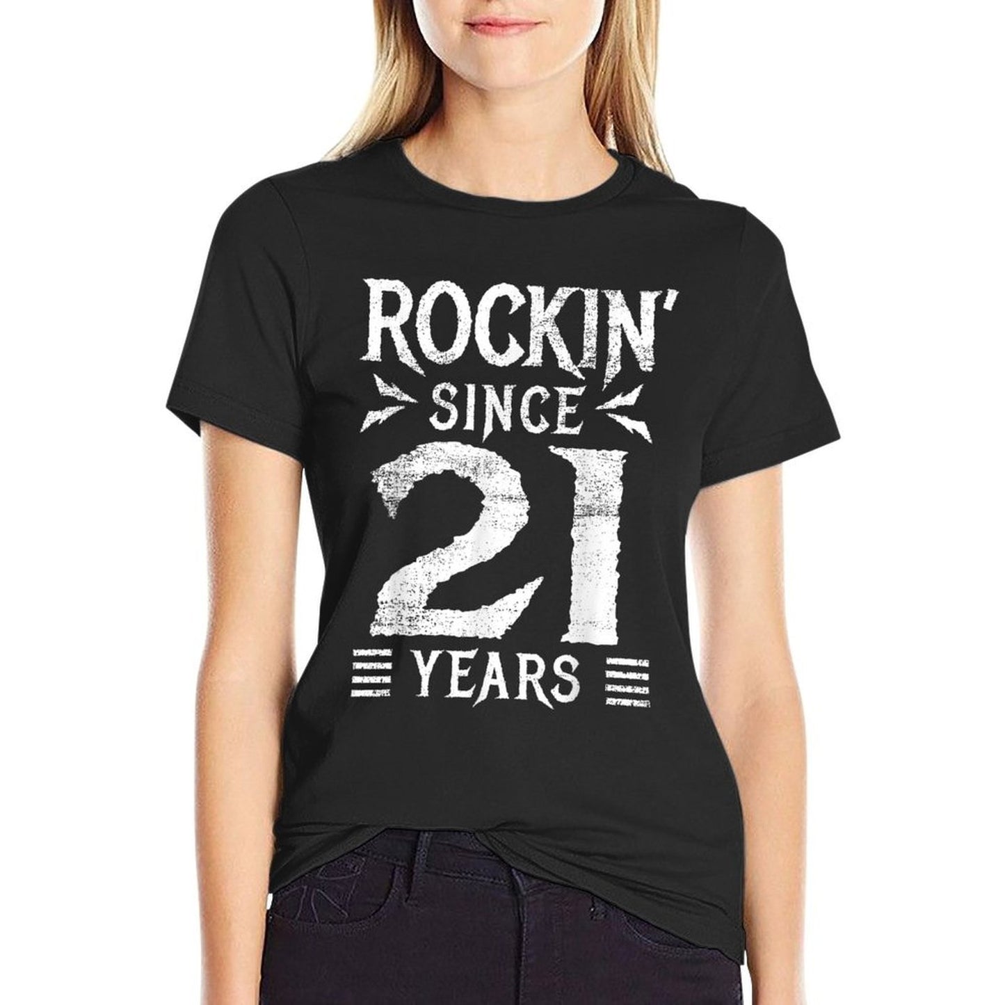 21 Year Old Rocker 21st Birthday  Lightweight T-Shirt