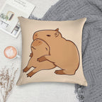 Hugging Capybaras Soft Easy Maintenance Throw Pillow