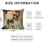 FLYING CRANES AND SPRING FLOWERS Antique Japanese Floral Soft Hidden Zipper Throw Pillow