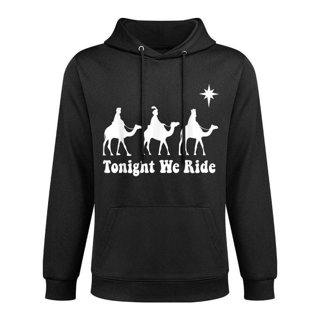 Tonight We Ride Christmas 3 Wise Men Camel Ride Christian Pilling-Resistant Hoodie