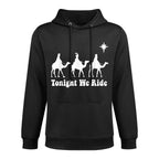 Tonight We Ride Christmas 3 Wise Men Camel Ride Christian Pilling-Resistant Hoodie