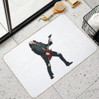 Stranger Things  Eddie Munson with His Guitar - She Was Destined for An Alternate Dimension.  Anti-Trip Bath Mat