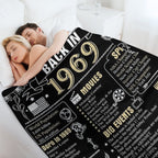 Birthday Anniversary 1969 History Back in 1969 Plush Throw Blanket