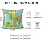 Tiki Time Luau Party Pattern Soft Easy Maintenance Throw Pillow