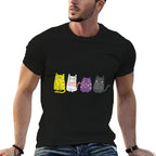 Cute Animal Cat Gift Non Binary Pride Agender Non Binary  Moisture-wicking T-Shirt