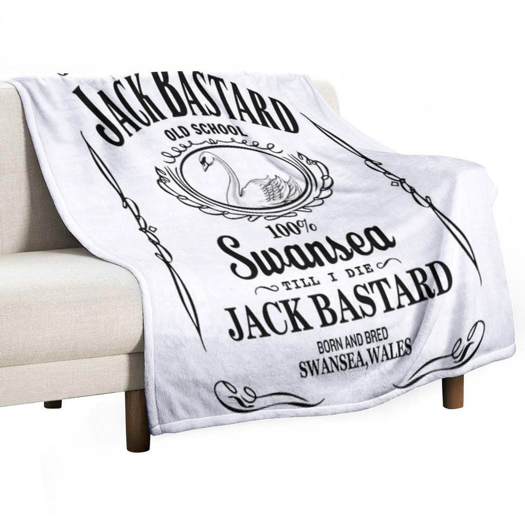 SWANSEA - JACK BASTARD B+W Easy Care Throw Blanket