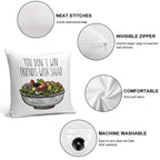 Simpsons Salad Soft Short Plush Fabric Throw Pillow