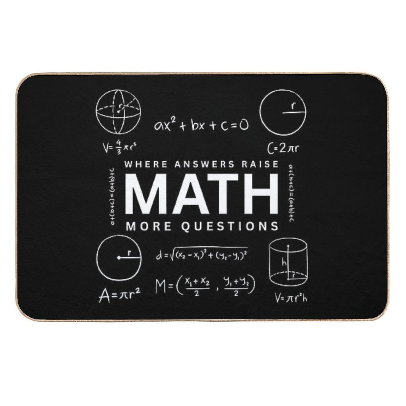 Math – Where Answers Raise More Questions Durable Bath Mat
