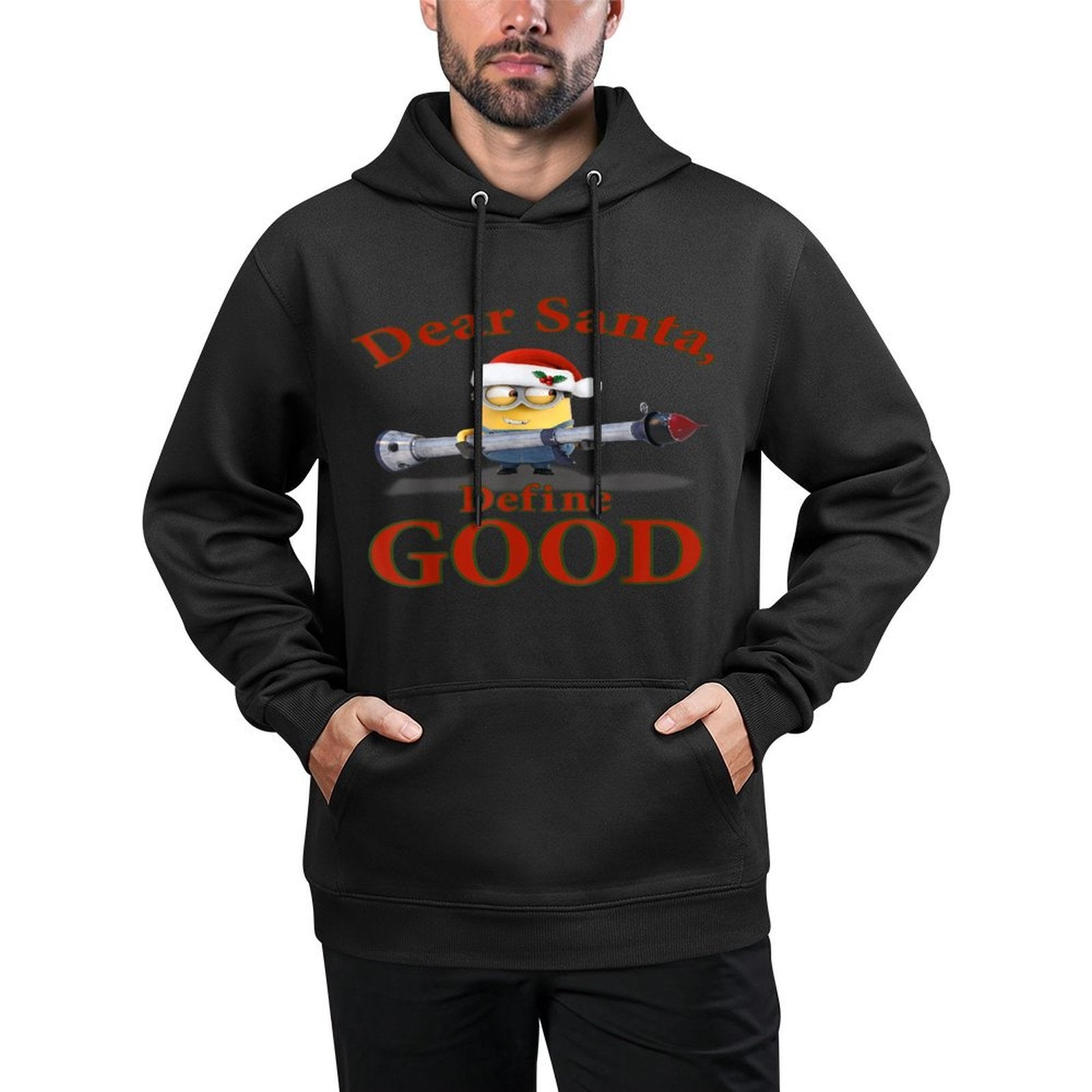 Despicable Me Minions Dear Santa Define Good Portrait Versatile Streetwear Hoodie