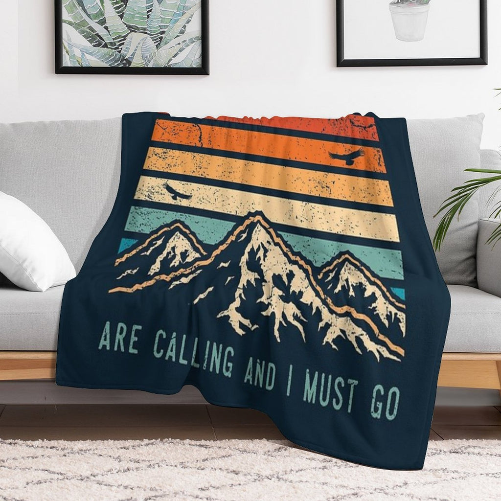 Mountains Are Calling And I Must Go Lightweight Throw Blanket