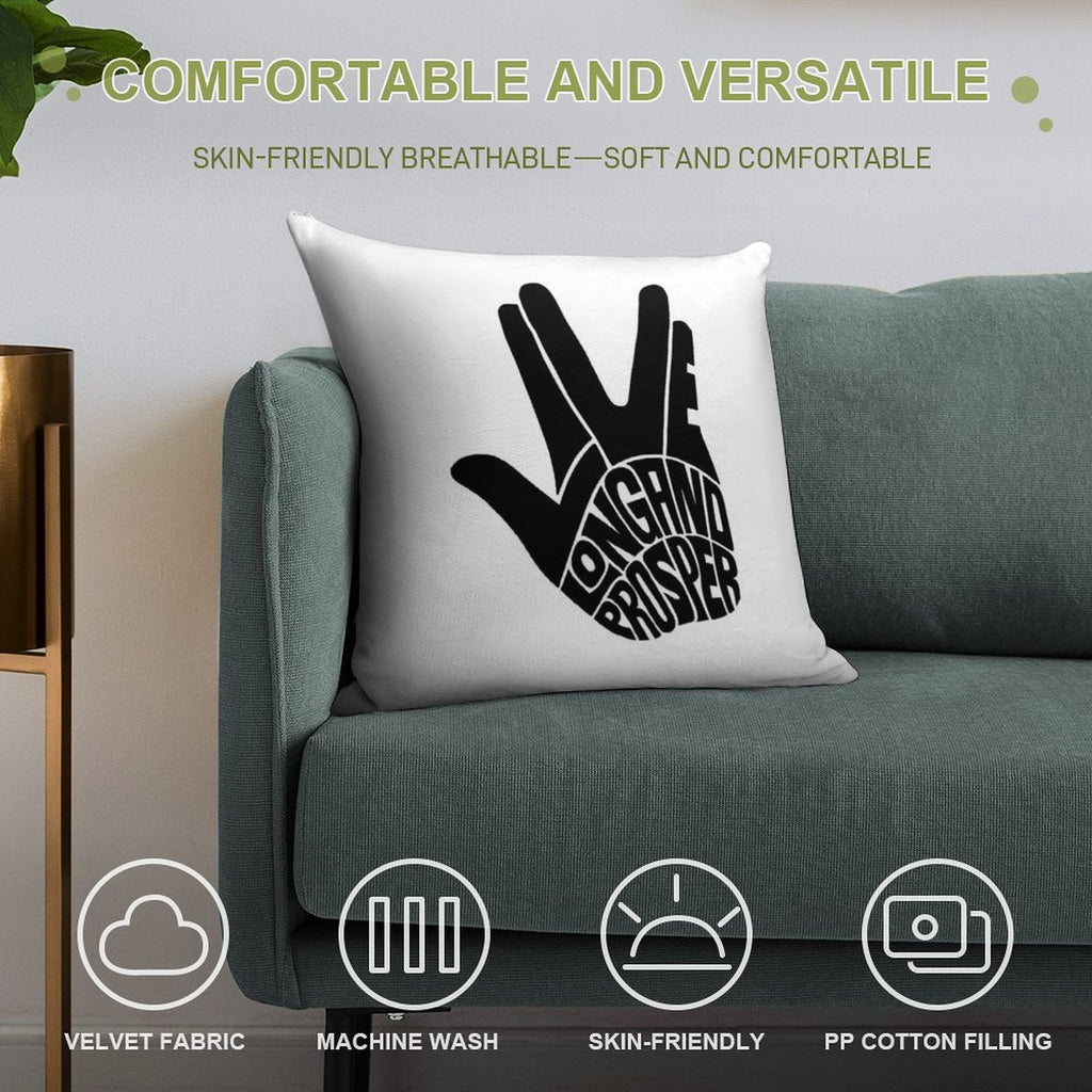 Star Trek Live Long And Prosper Soft Luxury Feel Throw Pillow
