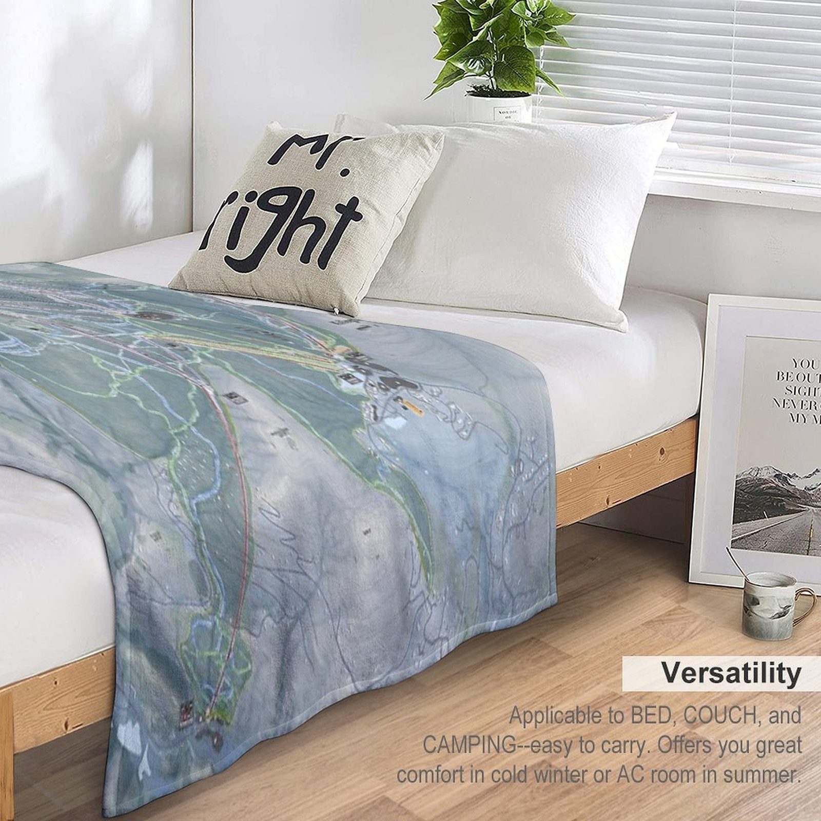 Killington Resort Trail Map Eco-conscious Throw Blanket