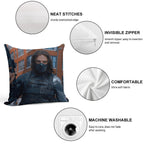 Hot Winter Soldier Soft Reinforced Edging Throw Pillow