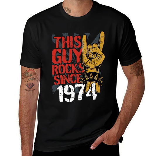 1974 Vintage 50th Birthday Classic Rock Music Men Premium  Trendy Pattern T-Shirt