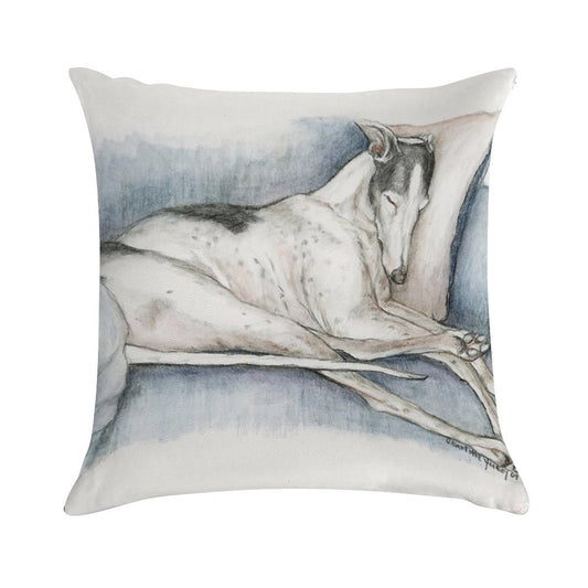 Sleeping Greyhound Soft Bedroom Essential Throw Pillow