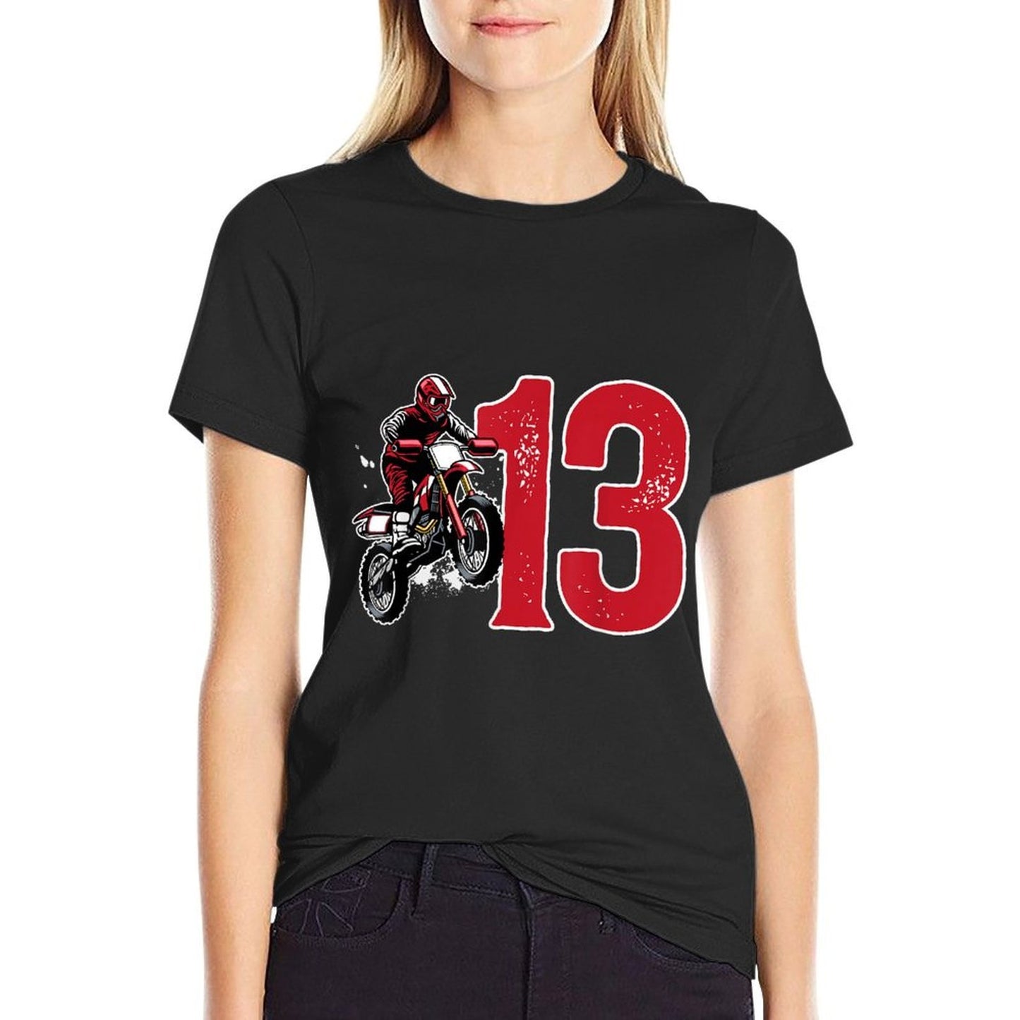 13th Dirt Bike Birthday Thirteen Year Old Dirt Biker  Classic T-Shirt